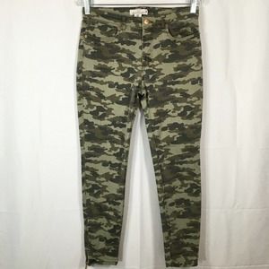 L.O.G.G. Label Of Graded Goods Pants Womens Sz‎ 10 Olive Green Camo Skinny